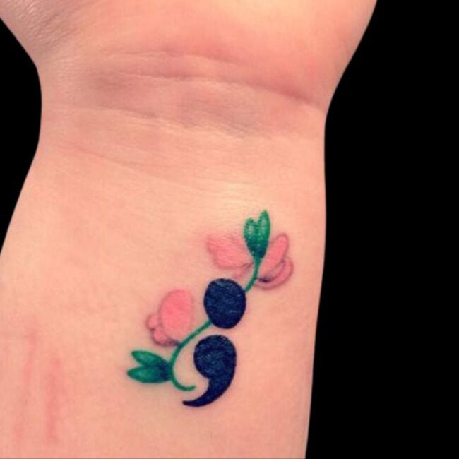Semicolon For Girls Tattoo