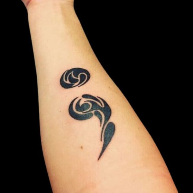 Semicolon Tattoo For Men