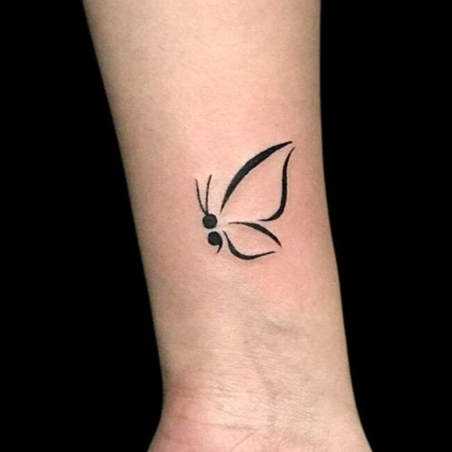 Simple Butterfly Tattoo