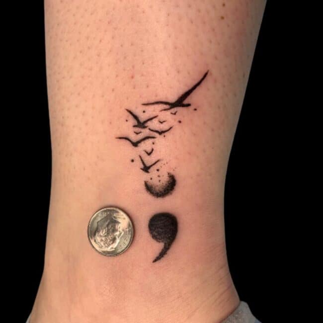 Unique Semicolon Tattoo